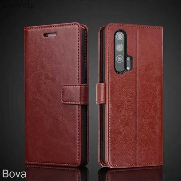 Fundas para teléfonos móviles Funda para Huawei Honor 20 Pro / Honor 20 Funda con tarjetero Funda con tapa de cuero Pu Cartera retro Bolsa para teléfono Funda ajustada businessL240110