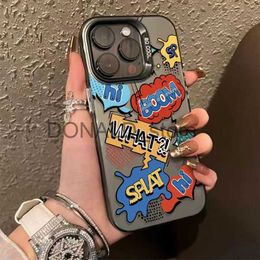 Mobiele Telefoon Gevallen Case voor IPHONE11 IPHONE12 12PRO IPHONE13PROMAX 14PRO 15 15PRO 15PROMAX Geavanceerde graffiti Engels anti-drop mobiele telefoon case J240118