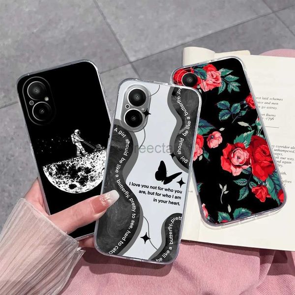 Étuis de téléphone portable étui pour Oppo Realme C67 4G clair jolie Sweetgirl Silicone souple antichoc coque arrière RealmeC67 Funda 2442