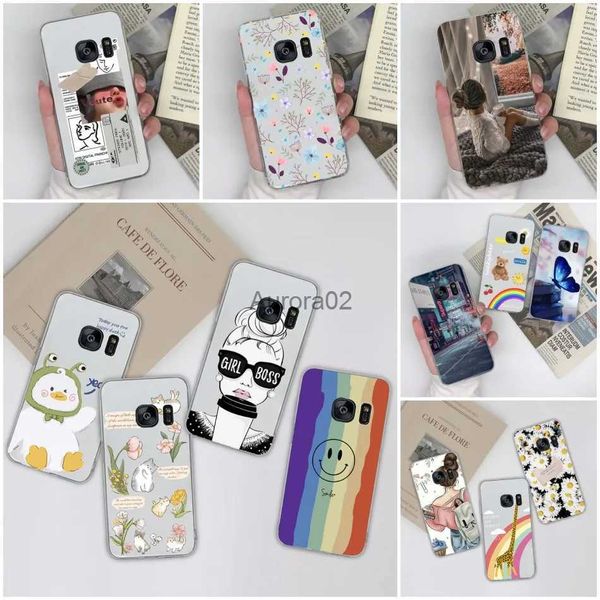 Cas de téléphone portable Cas pour Samsung Galaxy S7 bord S7edge S 7 Plus G930 G935F Silicone mignon clair souple TPU couverture arrière de protection yq240330