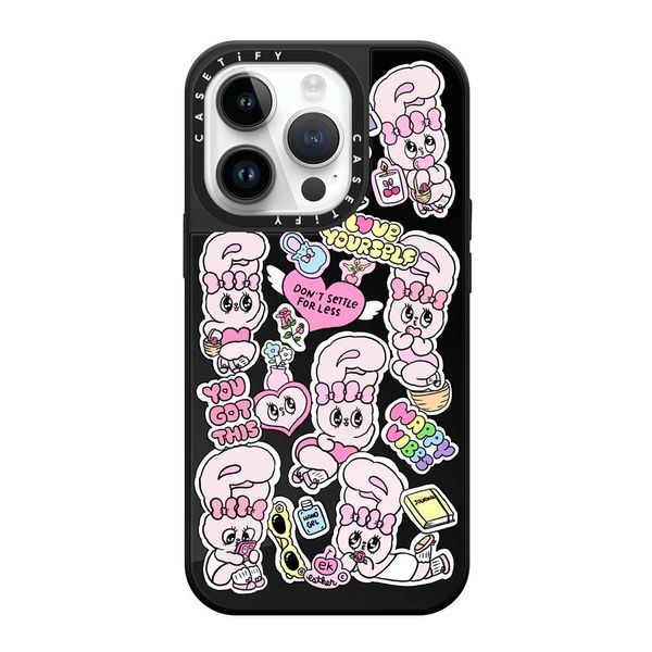 Cajas de teléfonos celulares CASETIFY -1 Funda a prueba de golpes para iPhone 14 13 12 11 Pro X XS Max 7 8 Plus Multicolor Love Heart Soft TPU Clear Back Cover EJUA Y1OX