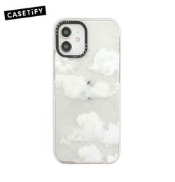 Cas de téléphones portables Castification des nuages ​​colorés Case de silicone pour iPhone 13 11 12 14 Pro Max XR XS 7 8 14 Plus SE 2020 Backproofrol