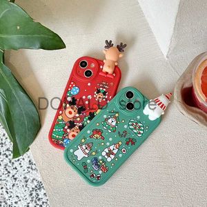 Cas de téléphone portable Noël Gummie Couleur Pare-chocs Couverture de choc pour iPhone 15 14 13 12 11 Pro Max X XR XS Max 7 8 Plus SE2 Étui de téléphone Cadeau J231206