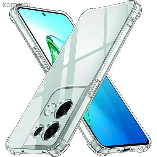 Fundas para teléfonos móviles Funda transparente para Oppo Reno 8 5G Reno 8T 4G 8 Pro Funda gruesa de silicona suave a prueba de golpes para Reno 7 4G 8 Lite 7Z 5G 6 5G 5 LiteL240110