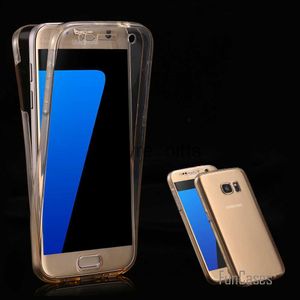 Cases voor mobiele telefoons Clear volledige dekking Case S20 Ultra S10 Lite S8 S9 plus transparante 360 graden beschermende telefooncover voor iPhone 8 7 6 5 TPU Case X0731