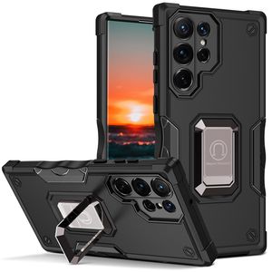 Cas de téléphone portable Anneau magnétique créatif Support de voiture Protable Kickstand Mobile Phone Case pour Samsung S22 S21 S20 Plus Ultra Cover