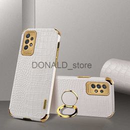 Estuches para teléfonos celulares Estuche de cuero de cocodrilo para Samsung Galaxy A53 A73 A13 A52S A52 A72 A32 A14 A54 5G A 53 Estuches de protección Shell a prueba de golpes J230620