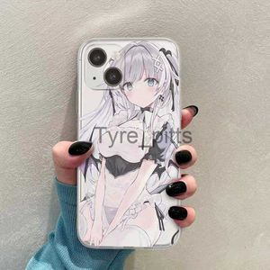 Étuis de téléphone portable Mignon anime Sweet girl étuis de téléphone portable pour iPhone 11 12 13 14 Pro XS MAX 13mini étui pour iPhone 6s 7 8 Plus XR X étui souple en tpu x0731