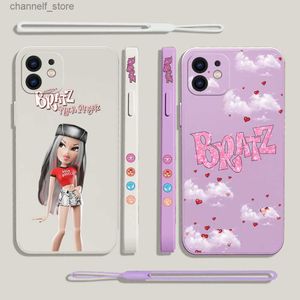 Mobiele Telefoon Gevallen Leuke cartoon Bratzs Pop Telefoon Case Voor iPhone 15 14 13 12 11 Pro Max X XR XSMAX SE 8 6S Plus Zachte Vloeibare Siliconen CoverY240325