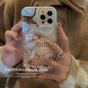 Custodie per cellulari Cute Cat Phone Holder Case Set Griptok per cellulare iPhone 14 13 Pro Max 12 11 XR Plus Corea Smartphone Grip Tok Mobile Phone x0807
