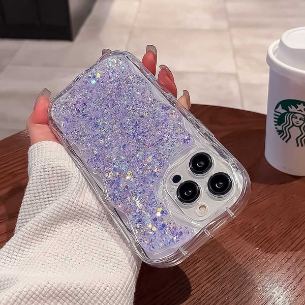 Étuis de téléphone portable Étui de téléphone mignon Glitter Bling pour iPhone 14 13 Pro Max 12 11 X XR XS 6 6s 7 8 Plus SE Coloré Silicone Souple Époxy Antichoc L230731