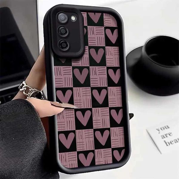 Casos de teléfonos celulares Caso protector de pareja de amor lindo adecuado para Samsung Galaxy S24 S23 S22 S21 Ultra A52 A53 Fe A54 A15 A55 A13 A14 A34 Cubiertas J240418