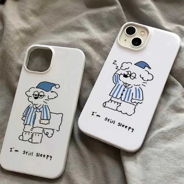 Caisses de téléphone portable Pagamas Dog Funny Phone Doy pour iPhone 15 14 13 Pro Max 11 12 Mini XR XS MAX X 7 8 Plus Kawayi Hocoproof Case Couverture Funda J240509