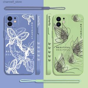 Étuis de téléphone portable Coque de téléphone papillon fantôme mignon pour Huawei P50 P40 P30 P20 Nova 10 10SE 9 9SE Mate 40 30 20 Pro Lite P Smart 2021 Y7A CoverY240325