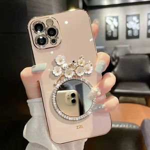 Étuis de téléphone portable Étui de miroir de maquillage de fleur de prunier mignon pour Infinix Note 30 12 G96 VIP 11S 11 10 8i Zero X Pro Neo Tecno Pova 2 Spark GO 2022 Couverture L230731