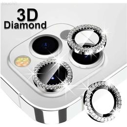 Mobiele telefoon hoesjes Diamond Camera Lens Protector Case voor iPhone 12 11 13 Pro Max Gehard glas hoesjes voor I Phone 12 Mini 13Pro Cover Accessoires L230731