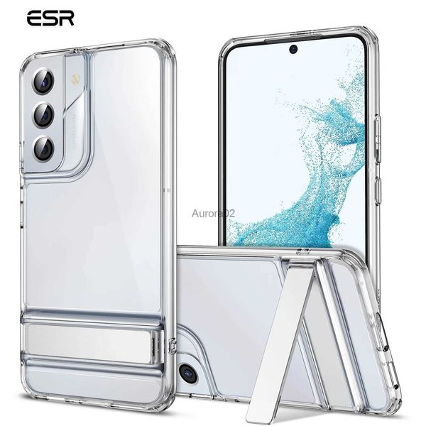 Étuis de téléphone portable ESR pour Samsung S23 S22 Ultra Clear Case Kickstand Galaxy Plus Support en métal S20 TPU Cover yq240330