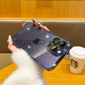 Mobiele telefoon hoesjes Avondtassen Luxe transparant bling glitter plating telefoonhoesje voor iPhone 15 14 Plus 13 12 Pro Max 15Pro Hard plastic schokbestendig dun Cov J231216