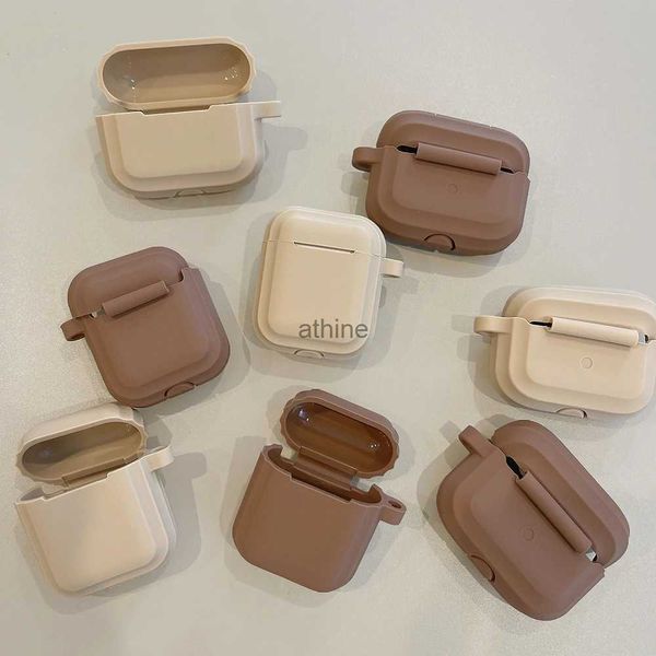 Cajas del teléfono celular Moda Chocolate Khaki Funda para Airpods Pro 3 Funda de silicona para auriculares para Airpods 3 3.ª generación Air Pod 2 1 Funda YQ240117