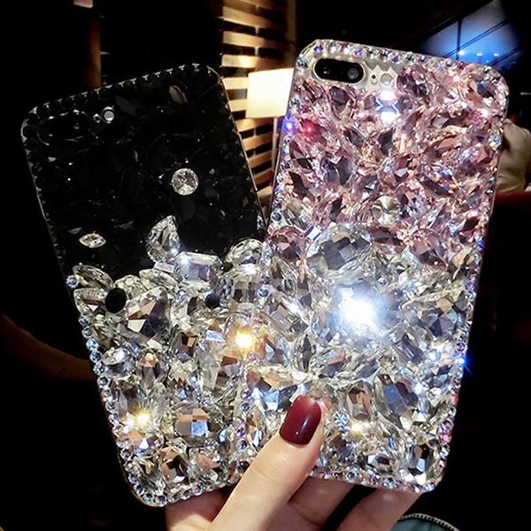 Cas de téléphone portable Mode Glitter Bling Crystal Diamond Cover pour SamsungA10 A20 A21 A31 A32 A22 A50 A60 A80 A51 A52 A71 A81 Strass Pearl Case L230731