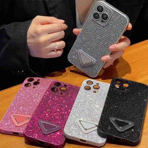 Cajas de teléfonos celulares Moda Luxurys 15Pro Caso Casos de diseñador Crystal Multi Colors iPhone 12 13 14 Pro Plus Promax Cover 240304
