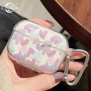 Étuis de téléphone portable Étui d'écouteur en silicone brillant transparent à paillettes pour Airpods Pro2 pour Airpods 3 2 avec couvercle de boîte de casque sans fil YQ240117