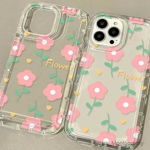 Mobiele telefoons Flower Clear Phone Case voor notitie 11 10 12 13 Pro plus 5g 12s 10s 11s 4g Soft Silicone Shockproof Cover