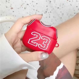 Étuis de téléphone portable pour Airpods Pro Case numéro 23 housse en Silicone pour Airpods étui mignon Funda Coque sans fil écouteurs accessoires luxe Anime NO.23