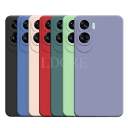 Cas de téléphones portables pour l'honneur 90 lite couverture de Caque de silicone liquide pour Honor 90 Lite Cover TPU Rubber Protective Phone Case Honor 90 Lite Cover 240423