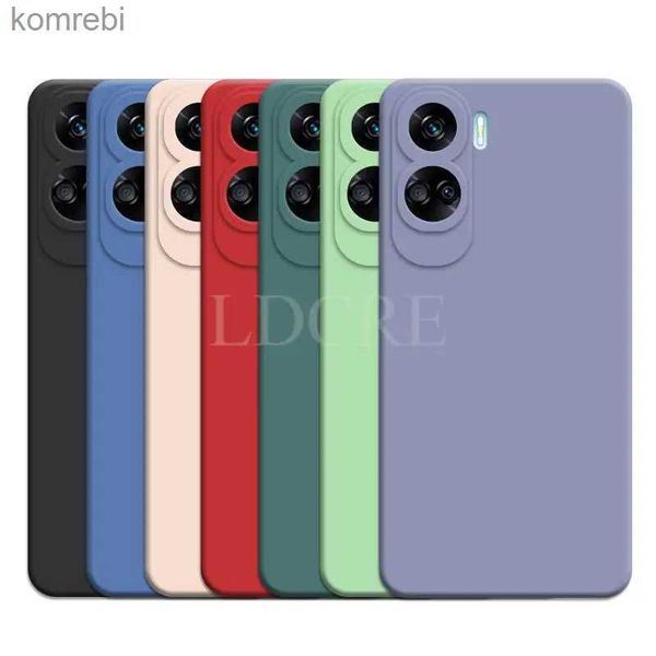 Étuis de téléphone portable pour Honor 90 Lite étui en Silicone liquide Coque pour Honor 90 Lite couverture en caoutchouc TPU étui de protection pour téléphone Honor 90 Lite CoverL240110