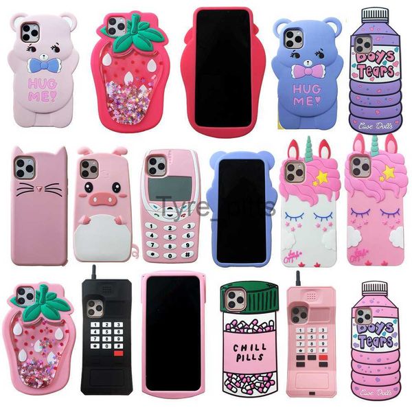 Cas de téléphone portable pour iPhone 11/11 Pro / 11 Pro Max 3D CARTOON ANIMAL SILICON SILICONE Téléphone mobile Couverture arrière Skin Protect Shell X0731