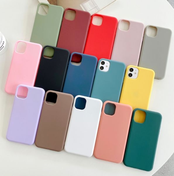 Fundas de teléfono celular para iPhone 13 11 12 Pro X XR XS Max 7 6 6S 8 Plus Funda suave de silicona líquida original de lujo a prueba de golpes