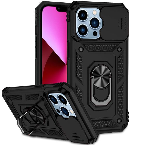 Estuches para teléfonos celulares para iPhone 14 Max 14 Plus 13 Pro Max iPhone 13 12 Soporte de anillo Tapa de lente de montaje Funda para teléfono móvil a prueba de caídas