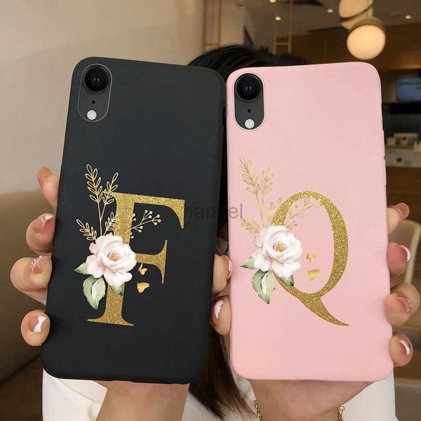 Cajas del teléfono celular para iPhone X XR XS Max Funda iPhoneX Lindo TPU Silicona Bonitas letras de moda Gato negro Xr Xs Contraportada 2442