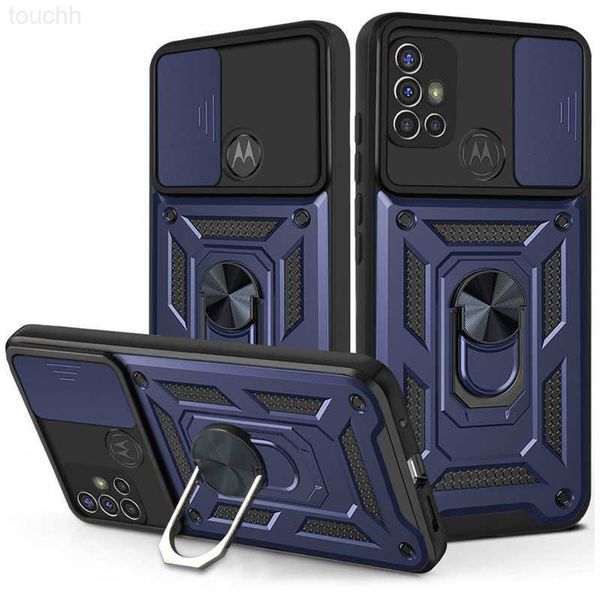 Cajas del teléfono celular para Motorola Moto G10 G20 G30 G50 G60 G60S G100 G200 Funda a prueba de golpes Armadura Contraportada para Moto G51 G71 G22 G52 Cajas de anillo de coche L230731