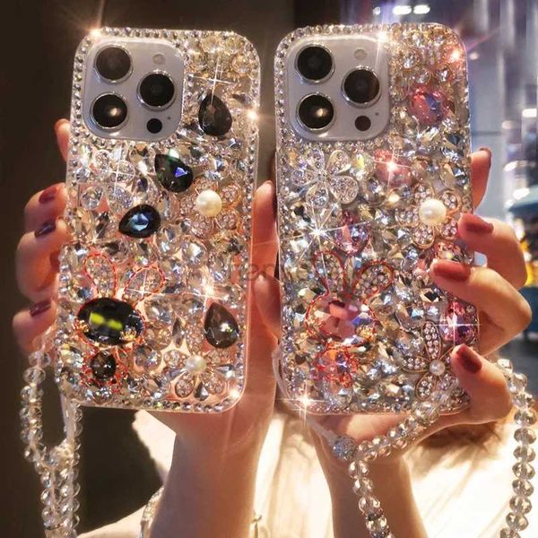 Cajas del teléfono celular para Samsung A50 A70S A32 5G A52 A71 4G A51 A72 A73 A53 Bling Caso Niñas Mujeres Lujo Sparkle Glitter Diamond Crystal Rhinestone 2442