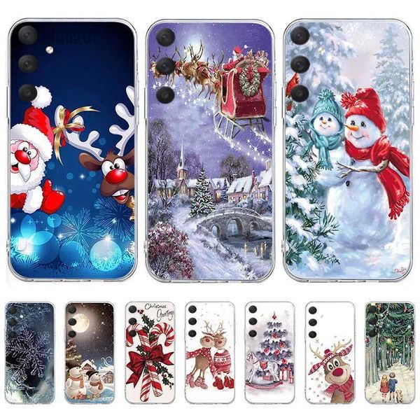 Fundas para teléfonos móviles para Samsung Galaxy A54 A34 A14 A 54 34 14 Funda Christmas Deer Coque para Samsung GalaxyA54 GalaxyA34 Año Nuevo Deer Fundas CasesL231024