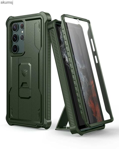 Étuis de téléphone portable pour Samsung Galaxy S22 Ultra 5G, coque complète pare-chocs de qualité militaire, coque antichoc avec protecteur d'écran intégré YQ240221