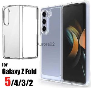 Étuis de téléphone portable pour Samsung Galaxy Z Fold 5 Étui de protection transparent PC dur Protection anti-rayures Clear Cover Fold5 yq240330