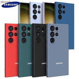 Étuis de téléphone portable pour Samsung S24Ultra S24Plus S24, coque arrière en Silicone liquide pour Galaxy S 24 Ultra Plus S24 + Coque de protection YQ240221