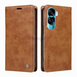 Cas de téléphone portable Funda pour Honor 90 Magic 4 5 Lite Case Magnetic Flip Leather Wallet Sac sur 7A 20 Pro X7A 70 8S 8A X8A X8 50 5G COUVERTURE 2442