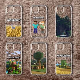 Mobiele telefoons Game Mine Ccrafts Phone Case voor iPhone 11 12 Mini 13 14 Pro XS Max X 8 7 6s plus 5 SE XR Transparante shell J230421