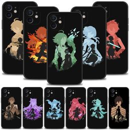 Mobiele Telefoon Gevallen Genshin Impact Anime Case Voor Apple iPhone 15 14 13 12 11 Pro Max Mini XS XR X 7 8 Plus Silicon Shell 231021