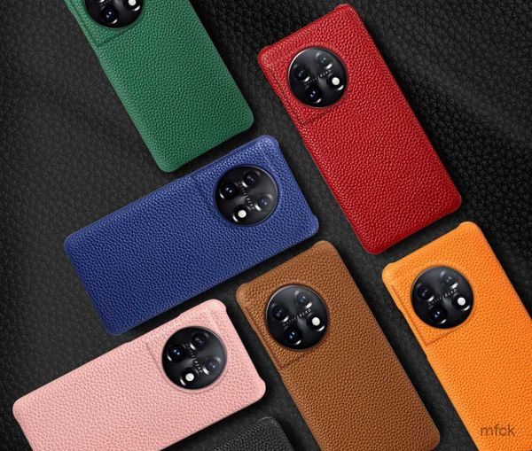 Cajuras de teléfonos celulares Case de teléfono de cuero de grano genuino para OnePlus 12 11 10 Pro 12R 11R ACE 2 2PRO 3 3V 2V NORD 3 One Plus Cover