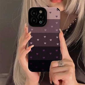 Caisses de téléphone portable Gradient Little Love Heart Case pour iPhone 13 12 15 11 14 Pro Max Mini SE XS XR 7 8 Plus Cap