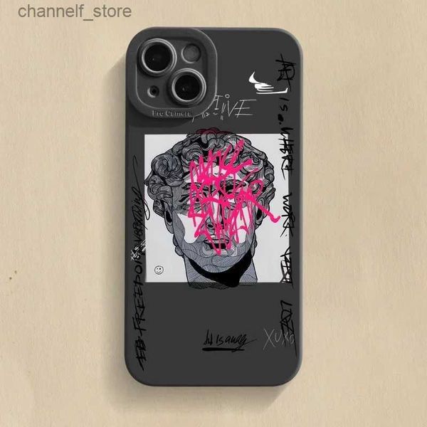 Étuis de téléphone portable Graffiti Great Art Aesthetic David Case IPhone 15 Case pour IPhone 11 13 14 15 Pro Max 12 Mini XSMax XR X 8 7 Plus SE2 Soft CoverY240325