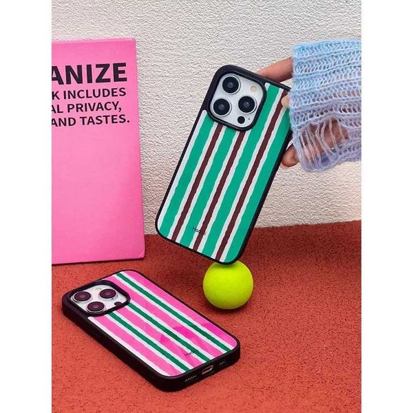 Cajas de teléfonos celulares HaDoii Original Stripes Phone Case Lovely Colorful A prueba de golpes Soft Back Cover para iPhone 12 13 14 Pro Max Back Cover J240124