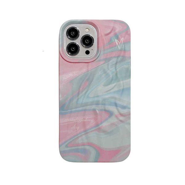 Étuis de téléphone portable Halo Dye Encre plissée plissée Convient pour iPhone 15promax Apple 13 Étui de téléphone 3D Skin Feel 12 Patch d'eau 11 7EHL