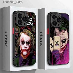 Mobiele telefoons Happy Face Joker telefoonhoes voor iPhone 14 Plus 15 Pro Max 13 12 Mini 11 Pro XR 8 SE 7 XS Max Shock Covery240325