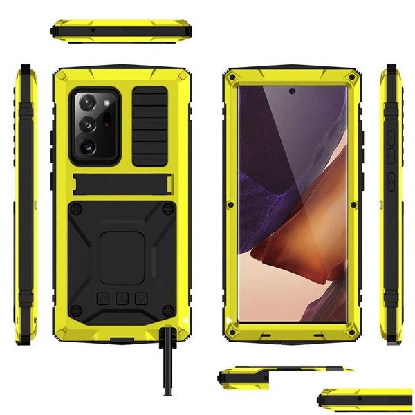 Étuis pour téléphones portables Protection robuste pour S20 S21 S22 S23 Note 20 Tra Résistant aux chocs Imperméable à l'eau antipoussière Fl Er avec Drop Delive Dhne9